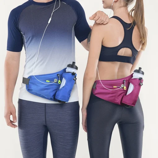 Waist Bag with Dual Water Bottle Holders for Running and Sports Activities - Image 8