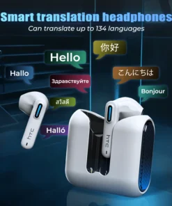 HTC NE49 Wireless Headphones Earphones Bluetooth V6.0 TWS In-Ear Comfortable Earbuds Ultra low latency AI Translator Earbuds
