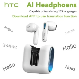 Bluetooth V6.0 TWS Wireless Earbuds with Ultra Low Latency and AI Translator for Comfortable Listening - White AI