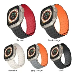 Alternative view of Silicone Magnetic Loop Band for Apple Watch 44mm 40mm 49mm 45mm 41mm 38mm