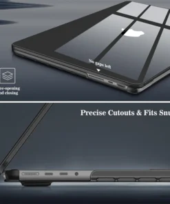 Alternative view of Crystal Black Clear Laptop Case for Macbook Air 13.6 M4 15 M3 Hard Cover for Mac Book Pro 13 M1 Chip M2 12 14 16 M5 Hard Sleeve