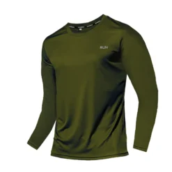 Summer Ice Silk Long Sleeve T-Shirt for Men - Quick Dry Breathable Outdoor Sun Protection and Running Wear
