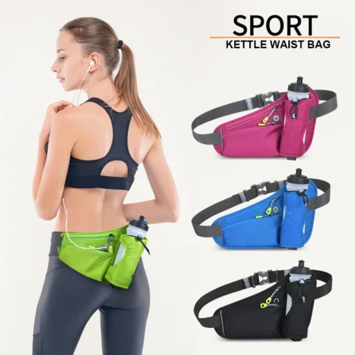 Waist Bag with Dual Water Bottle Holders for Running and Sports Activities - Image 4