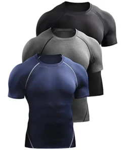 2025 Compression T Shirt Men Summer Sportswear Running T-shirt Elastic Quick Dry Sport Tops Tee Athletic Gym Workout Shirts Men