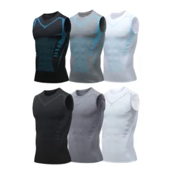 Men's Sleeveless Compression Gym Tank Top with Quick Dry Material for Fitness Training