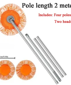 Household Dust Mop Floor Tile Ceiling Sweeping Wall Washing Mop Easy Cleaning Wet And Dry Use Strong Water Absorption