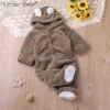 Humor Bear Autumn Cartoon Style Winter Long Sleeve Baby Boys Girls Rompers Toddler Kids Playsuit Jumpsuits Baby Clothes