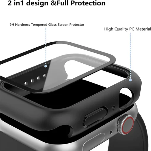 Tempered Glass Screen Protector with Scratch Resistance for Apple Watch Sizes 38mm to 46mm - Image 2