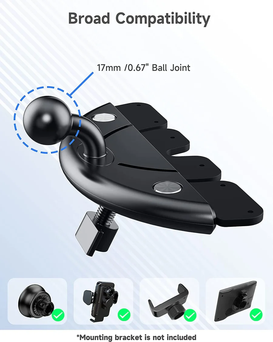 Car CD Slot Mobile Phone Holder Accessories 17mm Ball Head Base for Car CD Slot Mount for iPhone Samsung Xiaomi GPS Brackets - Image 3