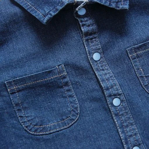 Baby Denim Jumpsuit One-Piece Soft Fabric for Infants 0-18 Months - Image 4