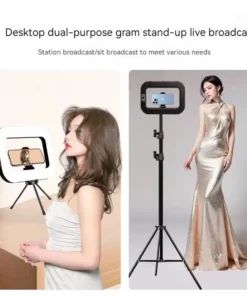 Alternative view of FANGTUOSI New Handheld Ring LED Rechargeable Fill light Portable Mobile Phone Live Photography Desktop Rabbit Cage Selfie Light