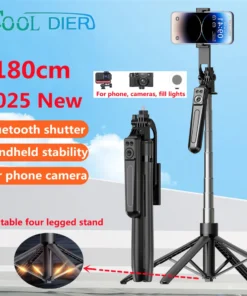 COOL DIER New Tripod for Smartphone Camera,Tripods Stand with Bluetooth shutter,Wireless Selfie Stick brackets with Phone Holder