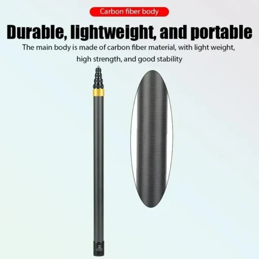 Carbon Fiber Selfie Stick, Extendable to 300 CM, Compatible with Insta360 X3 and GoPro Cameras - Image 3