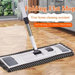 UNTIOR Wet and Dry Advanced Sweeping Mop for Versatile Floor Cleaning with Two Types of Mop Cloths