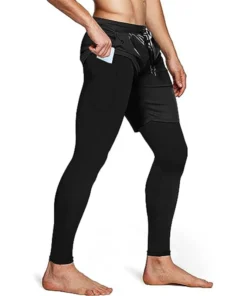 Alternative view of Men's Sport Pants 2 in1 Training Athletic Tracksuits Sportswear Workout Male Jogging Trousers Gym Fitness Running Pants Men