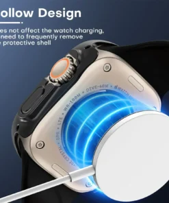 Alternative view of Glass+case For Apple Watch Ultra 2 case 49mm smartwatch PC Bumper+Screen Protector Tempered Cover iwatch series band Accessories