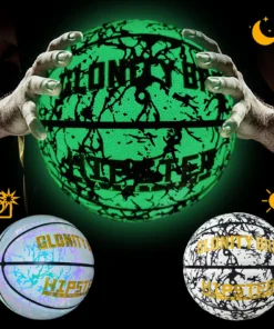 Glowing Basketball Leather Luminous Wear-Resistant Ball Size 5/6/7-27.5/28.5/29.5'' For Youth,In&Outdoor Basketball Night Game