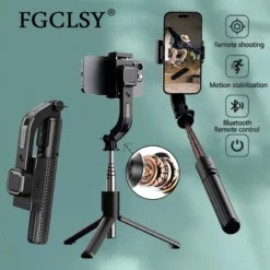 Bluetooth Handheld Gimbal Stabilizer with Adjustable Tripod for Smartphone Users