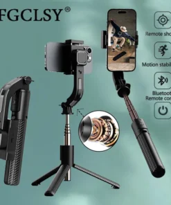 FGCLSY Bluetooth Handheld Gimbal Stabilizer Mobile Phone Selfie Stick Aluminum Alloy Adjustable Tripod for Smartphone Live