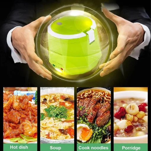 Mini Rice Cooker with Constant Temperature Function for Vehicle Use, 1.6L Capacity - Image 3