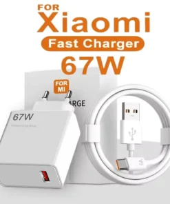 67W USB Fast Charger for Xiaomi 14 13 12 11 10 Ultra Redmi Note 12T 13 Pro Turbo Quick Charge Type C Cable Fast Charging Adapter
