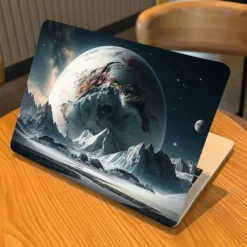 Hard Shell Laptop Case with Moon Base Print for MacBook Pro 14, MacBook Air 13, 13.6, and 15