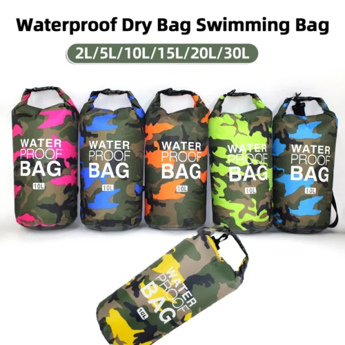Dry Bag Waterproof for Women Men,2/5/10/15/20/30L Outdoor Sports Bag for Swimming Boating Kayaking Rafting River Trekking
