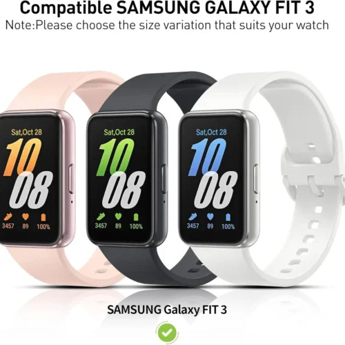 Alternative view of for Samsung Galaxy watch Fit3 Case, Full-Coverage Tempered Glass Screen Protector+Hard PC Bumper Protective Cover integrated