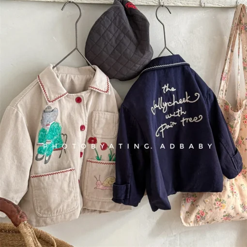 Cotton Casual Coat with Simple Design for Kids - Image 7