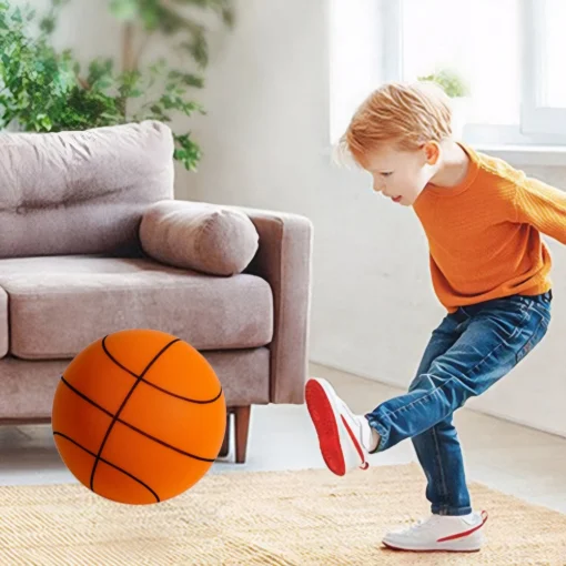 Foam Basketball Toy with Mute Feature for Indoor Play Ideal for Children and Babies - Image 3