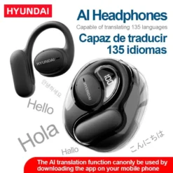 Hyundai Openair5 AI Bluetooth Earphones with Language Translation for Meetings
