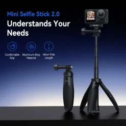 Alternative view of Mini Tripod Selfie Stick with Adjustable Length for GoPro Insta360 DJI Osmo Action Cameras