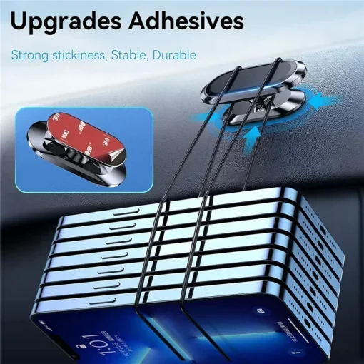 360-Degree Rotating Car Phone Holder with Magnetic Mount for Smartphones - Image 2