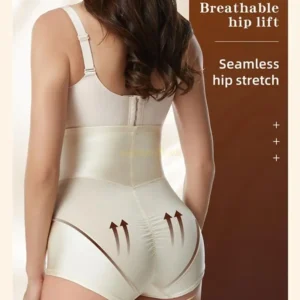 High Waist Tummy Control Shapewear Briefs for Women with Secure Hooks - APRICOT, XL