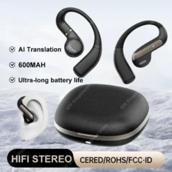 AI Smart Translation Headset with Noise Cancelling and Waterproof Features for Sports Use