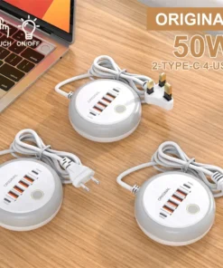 Alternative view of 50W Power Strip Multi Port USB C Socket Type C Fast Charging Wall Charger USB Adapter For iPhone12 13 Quick Mobile Phone Charger