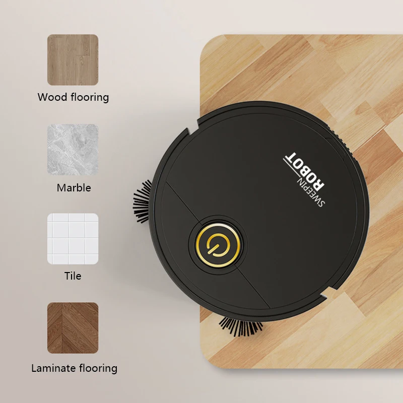 3-in-1 Automatic Sweeping Robot Sweep Vacuum Cleaner Mopping Floor USB Rechargeable Mini Cleaner Home Cleaning Machine - Image 6