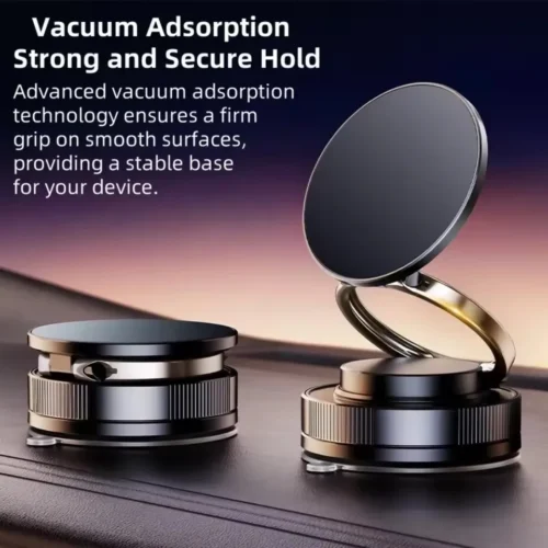 Alternative view of Car Phone Magnetic Stand Mechanical Vacuum Suction Cup Rotate 360 ° Magnetic Adsorption Bracket Universal Navigation Holder