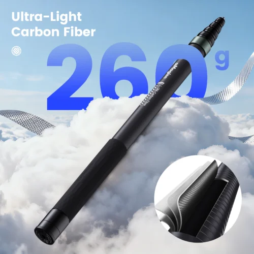 Alternative view of aMagisn 3m Invisible Selfie Stick , Carbon Fiber Extended Monopod 118" for Gopro Max DJI 360 Insta360 X3 X4 Air X5 Accessories