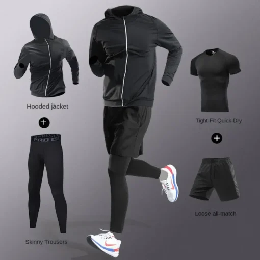 Men's Tracksuit with Quick-Dry Technology for Running and Fitness - Image 6