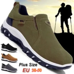 Outdoor Sports Shoes with Waterproof Design and Anti-Slip Sole for Hiking and Running Enthusiasts