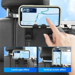Alternative view of Car Back Seat Hook for Secure Mobile Phone Holding in All Smartphones