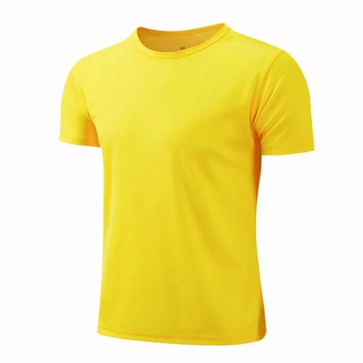 Quick Dry Short Sleeve Sport T-Shirt with Breathable Fabric for Men and Women Fitness Training - Image 3