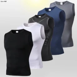 Men's Sleeveless Quick-Drying Compression Vest for Running and Training