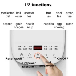 Alternative view of Multi-Functional Glass Tea Pot with Steamer Function for Brewing Tea and Cooking Desserts