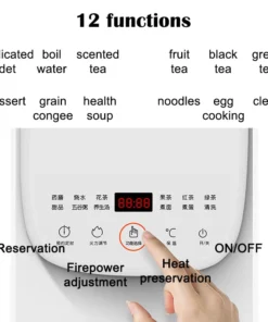 Alternative view of 2025 Jiuyang health pot multi-functional flower teapot glass stew tea pot 1.5L Portable Mini Multi Cooker Tea Dessert Cooker