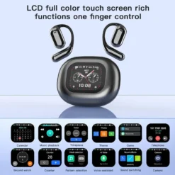 Alternative view of Wireless Earbuds with Real-Time Translation and LCD Touch Screen for Travelers and Language Learners
