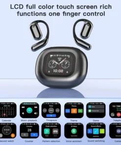 Alternative view of UYUXIO AI Language Translation Earbuds Real Time LCD Touch Screen Open Ear Wireless Headphone with 144 Language for Business