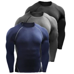 Compression Long Sleeve T-Shirt for Men with Moisture-Wicking and Muscle Support