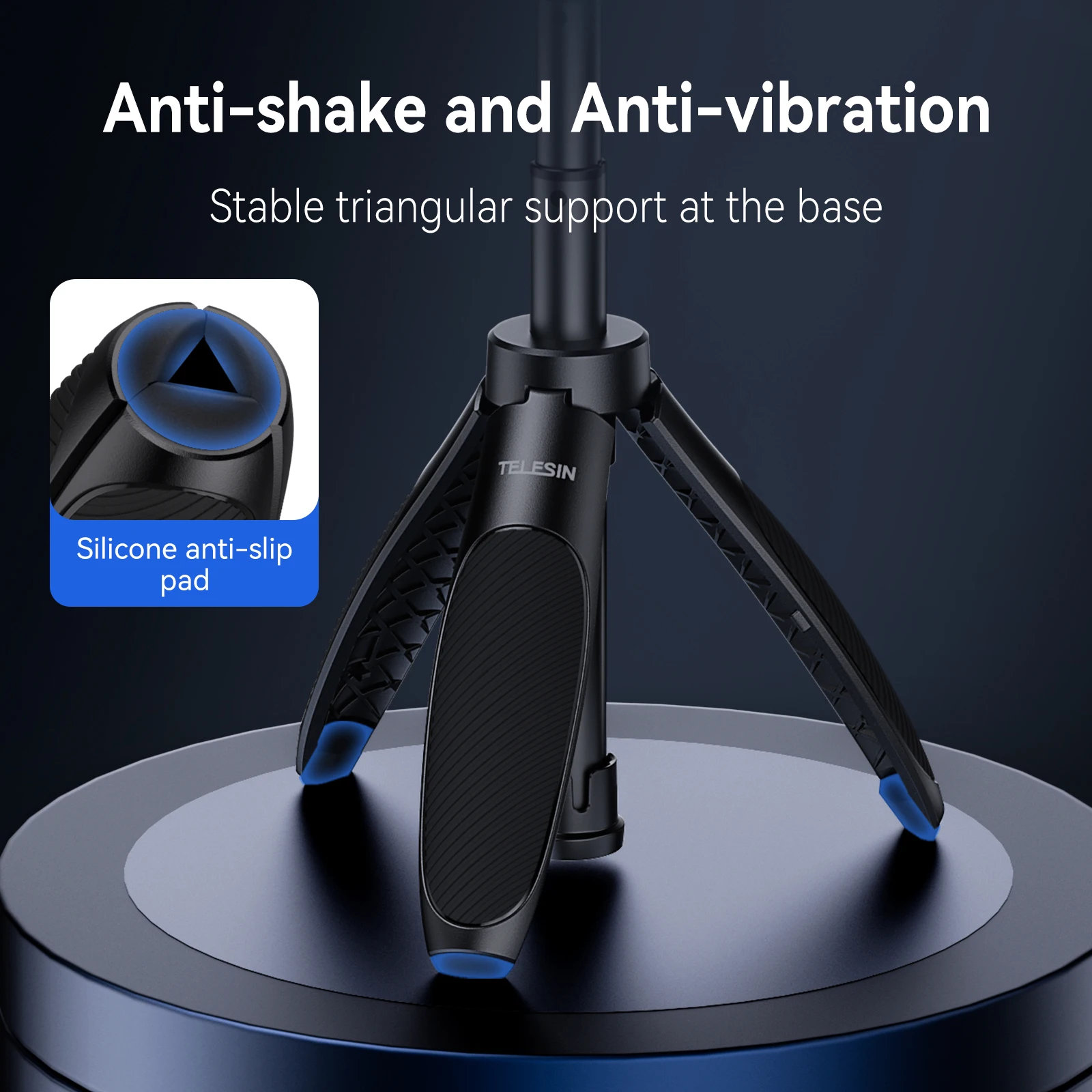 Mini Tripod Selfie Stick with Adjustable Length for GoPro Insta360 DJI Osmo Action Cameras - Image 3